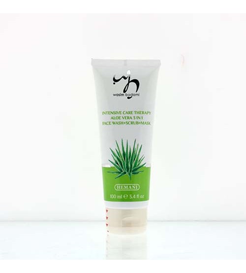 Hemani Intensive Care Therapy Aloe Vera 3 in 1 Face Wash+Scrub+Mask Deep Cleansing 100ml